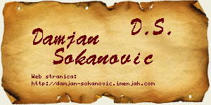 Damjan Sokanović vizit kartica
